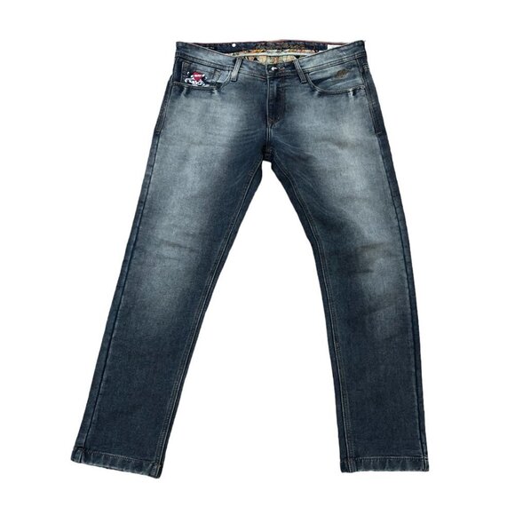 RARE Ed Hardy Skiller Jeans Size 36 Blue - Picture 6 of 7